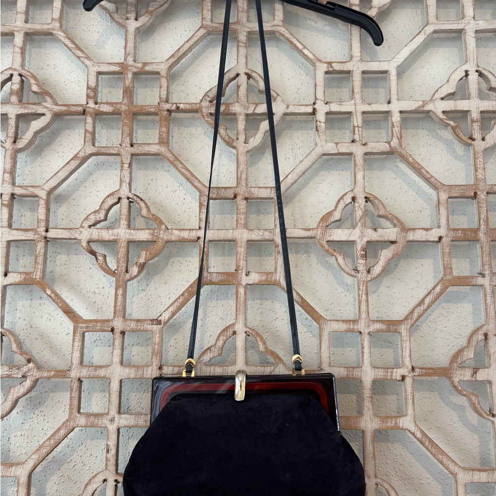 Elegant Black Suede Women's Bag